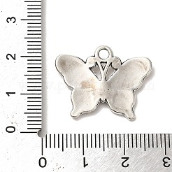 合金のチベット風チャーム  カドミウムフリー＆鉛フリー  蝶  アンティークシルバー  19x24x2mm  穴：2mm  約500個/1000g&nbsp;PALLOY-M217-38AS