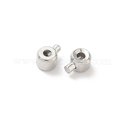 真鍮ビーズ  カドミウムフリー＆鉛フリー  長持ちメッキ  フラットラウンド  プラチナ  3.2x2.7mm  穴：1~1.3mm&nbsp;KK-P001-52P