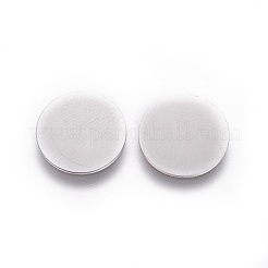 変色しにくい316サージカルステンレススチールカボション  フラットラウンド  ステンレス鋼色  12x0.5mm&nbsp;LS-STAS-I118-13P-02