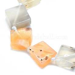天然石ボツワナアゲートビーズ連売り  菱形  13~13.5x13.5x4mm  穴：1mm  約27個/連  15.75~15.94インチ（40~40.5cm）&nbsp;G-G106-H03-02