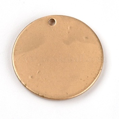 合金ペンダント  十二星座  フラットラウンドのチャーム  山羊座  15x1mm  穴：1mm&nbsp;PALLOY-WH0086-53B