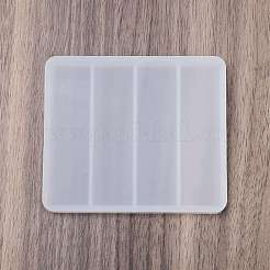 DIY ヘアクリップ シリコン型  レジン型  UVレジン用  エポキシ樹脂ジュエリー作り  ホワイト  長方形  77x89x7mm  内径：71mm&nbsp;LS-SIL-B077-08A