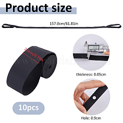 PVC自転車リムライナーストリップ  自転車のタイヤライナーテープ  ブラック  1570x20x0.5mm  穴：9mm&nbsp;AJEW-WH0643-206B-01