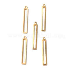 真鍮チャーム  長方形のチャーム  ゴールドカラー  33x5x1mm  穴：1.6mm&nbsp;KK-WH0054-39G