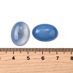 ナチュラルブルー瑪瑙カボション  染め＆加熱  オーバル  スチールブルー  18x13x5mm&nbsp;G-A266-01A