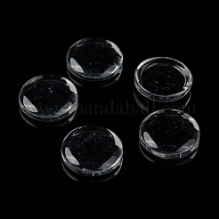 写真クラフトジュエリー作成用の18mm両面フラットラウンド透明ガラスカボション  ガラス小石  18mm  厚さ3mm&nbsp;X-GGLA-S601-1