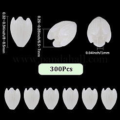 染色された合成サンゴビーズ100個  DIYのジュエリーには  ジャスミンの花  ホワイト  10.5~11x8~9mm  穴：12~1.4mm&nbsp;CORA-SC0001-29B