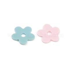 プラスチックカボション  DIY 手作りグリッター  ミックスカラー  花  5x5x0.1mm&nbsp;RESI-K043-01A