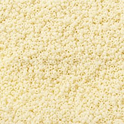 MIYUKIラウンドロカイユビーズ  日本製シードビーズ  （rr492)不透明なダーククリーム  15/0  1.5mm  穴：0.7mm  約5555PCS /ボトル  10 G /ボトル&nbsp;SEED-JP0010-RR0492