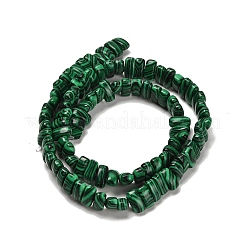 合成マラカイトビーズ連売り  長方形  9x4x4.5mm  穴：1mm  約93個/連  15.28インチ（38.8cm）&nbsp;G-Q167-B21-01
