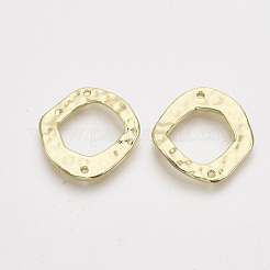 合金リンクコネクター  リング  ライトゴールド  27x25x2mm  穴：1.2mm&nbsp;X-PALLOY-T067-98LG