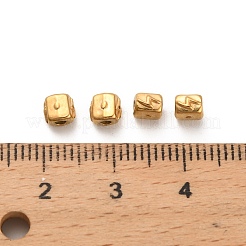 304ステンレススチールビーズ  雷を伴う直方体  イオンプレーティング（ip）  18KGP本金メッキ  4.5x4x3mm  穴：1.2mm&nbsp;STAS-D204-05G