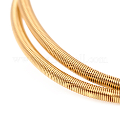 イオンプレーティング(IP) 304 ステンレススチールフレンチワイヤー ギンプワイヤー  ゴールドカラー  150x1.3mm  穴：1mm&nbsp;STAS-G234-06G