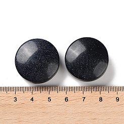 合成ブルーゴールドストーン青金砂石ビーズ  フラットラウンド  26.5x11mm  穴：2.5mm&nbsp;G-G104-02A