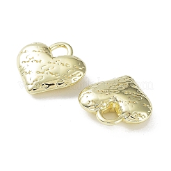 ラックメッキ合金ペンダント  愛とハート  ゴールドカラー  16x16x5mm  穴：3x3.5mm&nbsp;LS-PALLOY-Q458-07G