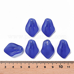 透明つや消しアクリルパーツ  花弁  藤紫色  24x17x4mm  穴：1.8mm&nbsp;MACR-S371-03A-751