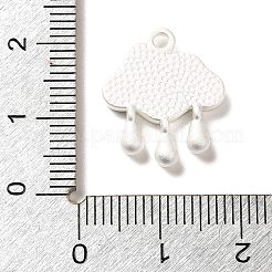 焼付塗装亜鉛合金樹脂ペンダント  雨雲  シアン  18.5x15.5x3mm  穴：1.6mm&nbsp;FIND-Z038-01C