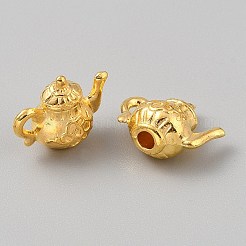 合金製ティーポットミニチュアモデル  マイクロランドスケープドールハウスアクセサリー  小道具の装飾のふりをする  ゴールドカラー  13x16x8.5mm&nbsp;AJEW-WH0270-468G