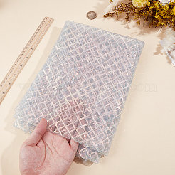 1mのポリエステルとPVCのスパンコールメッシュ生地  服装アクセサリー  ライトグレー  1500x0.5mm&nbsp;DIY-CY0003-54C