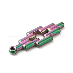 イオンプレーティング(IP) 304 ステンレスペンダント  クロス  虹色  28x9x2mm  穴：1.4mm&nbsp;STAS-K252-01M