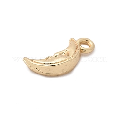 真鍮チャーム  ムーンチャーム  14KGP本金メッキ  13x6.5x3mm  穴：1.6mm&nbsp;KK-A244-03A-G