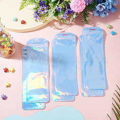PPプラスチック製腕時計バンド収納用再封可能袋 50個  長方形  ライトブルー  22x7x0.02cm&nbsp;ABAG-TADJ0003-01D