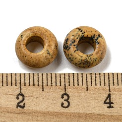 天然ピクチャージャスパービーズ  ロンデル  10x4.5mm  穴：3.5mm&nbsp;G-Q173-03A-13