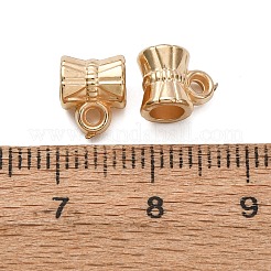 Ccb プラスチック チューブ ベイル  ループベイル  ペンダントベイル  ライトゴールド  8.5x7x5.5mm  穴：1.5mm&nbsp;CCB-I006-04KCG