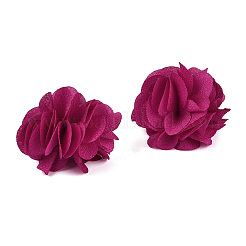ポリエステル生地の花  女の子の女性のためのDIYのヘッドバンドフラワーアクセサリーウェディングヘアアクセサリー  赤ミディアム紫  32~38mm&nbsp;FIND-ZX004-11-11