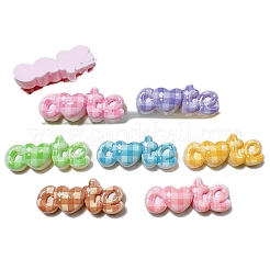 樹脂カボション  かわいい言葉  ミックスカラー  32x13mm&nbsp;PW-WG02BA4-01