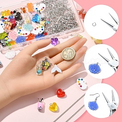 DIY 合金イヤリング ジュエリー作りキット  ミックスカラー  3.5~69x2~22x0.5~10mm  穴：1.2~4.5mm&nbsp;DIY-YW0011-94