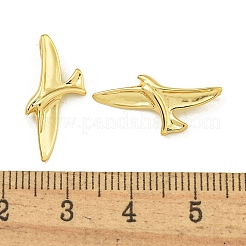 ラックメッキ真鍮チャーム  鉛フリー＆カドミウムフリー  18KGP本金メッキ  鳥  21x9.5x3.5mm  穴：3.5mm&nbsp;KK-U029-18G