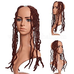 爆弾ツイストかぎ針編みの髪  スプリングツイストヘアプレループ編み編みブレード  低温耐熱繊維  合成ツイストヘアドレッドヘア  長い＆縮毛  ダークブラウン  18インチ（45.7cm）  21連売り/ pc&nbsp;OHAR-G005-05C