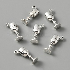 チベット風合金チャーム  ワイングラス  アンティークシルバー  20x9x6mm  穴：1.5mm&nbsp;FIND-CJC0006-13AS