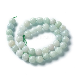 天然なヒスイビーズ連売り  ラウンド  グレードA  10mm  穴：1.2mm  約37個/連  37cm&nbsp;G-L568-001A