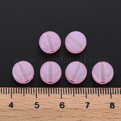 透明なアクリルビーズ  染め  フラットラウンド  パールピンク  8.5x5.5mm  穴：2.5mm  約1774個/500g&nbsp;MACR-S373-05E-10