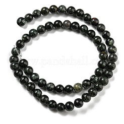 天然石蛇紋岩ビーズ連売り  ラウンド  6mm  穴：0.7mm  約59個/連  14.96''~15.16''（38~38.5センチメートル）&nbsp;G-P504-6mm-01