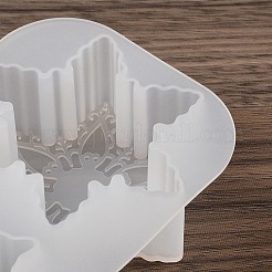 クリスマステーマのDIYスノーフレーク型シリコンキャンドルモールド  香りのよいキャンドル作りに  ホワイト  70x121x26mm  内径：65~66mm&nbsp;SIMO-P010-B02