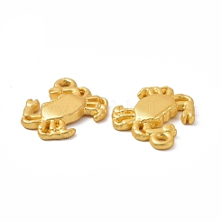 ラックメッキ合金ペンダント  カドミウムフリー＆鉛フリー＆ニッケルフリー  カニチャーム  マットゴールドカラー  15x16.5x2.5mm  穴：1.6mm&nbsp;PALLOY-I215-20G