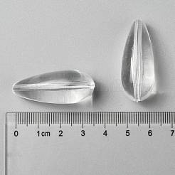 透明なアクリルビーズ  ティアドロップ  透明  37x15mm  穴：2mm&nbsp;X-PL6315Y