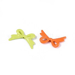 塗装合金ビーズをスプレー  蝶結び  ミックスカラー  16.5~17x27x4mm  穴：1.8mm&nbsp;PALLOY-T092-48