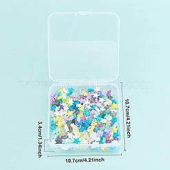 スター型マスク用紐留めアジャスターPVCプラスチックコードロック  アンチスリップコードバックル  ロープアジャスター  ミックスカラー  10.5x10.5x4mm  穴：2.5x4mm  420個/箱&nbsp;KY-FH0001-05