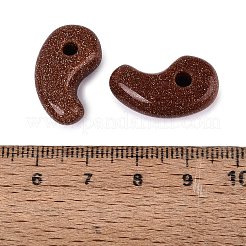 合成ゴールドストーン金砂石ペンダント  勾玉  21.5~22.5x12.5~14x6.5~8.5mm  穴：3~3.5mm&nbsp;G-S294-07B-19