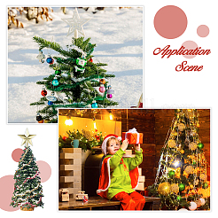 12個 3色 プラスチック製 クリスマスツリートップ スターオーナメント  クリスマスツリーの装飾用  ミックスカラー  61x61x8.5mm  4個/カラー&nbsp;DIY-DC0003-97
