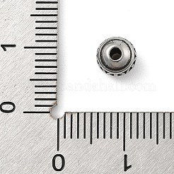316サージカルステンレスビーズ  クロスの丸  アンティークシルバー  6x6mm  穴：1.8mm&nbsp;STAS-S173-09AS