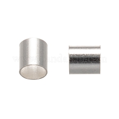 真鍮製つぶし玉カシメ玉  チューブ  銀色のメッキ  2x2x0.1~0.13mm  穴：1.5mm  約1900個/20g&nbsp;X-KK-R077-2mm-S