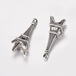 合金ペンダント  エッフェル塔  アンティークシルバー  26x13x13mm  穴：1mm&nbsp;PALLOY-E446-18AS