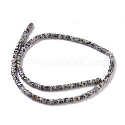天然石ダルメシアンジャスパービーズ連売り  コラム  4.5~5x2~2.5mm  穴：0.6mm  約171個/連  15.35インチ〜15.55インチ（39~39.5cm）&nbsp;G-I265-08