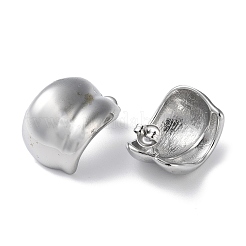 変色しない304ステンレススチールスタッドピアス  ツイストアーチ  ステンレス鋼色  26.5x18mm&nbsp;STAS-Z052-15P
