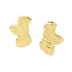 イオンプレーティング（IP）304ステンレススチールイヤリング金具  ゴールドカラー  25x15.5mm&nbsp;EJEW-O002-09G
